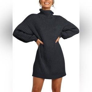 Black Turtleneck Sweater Dress